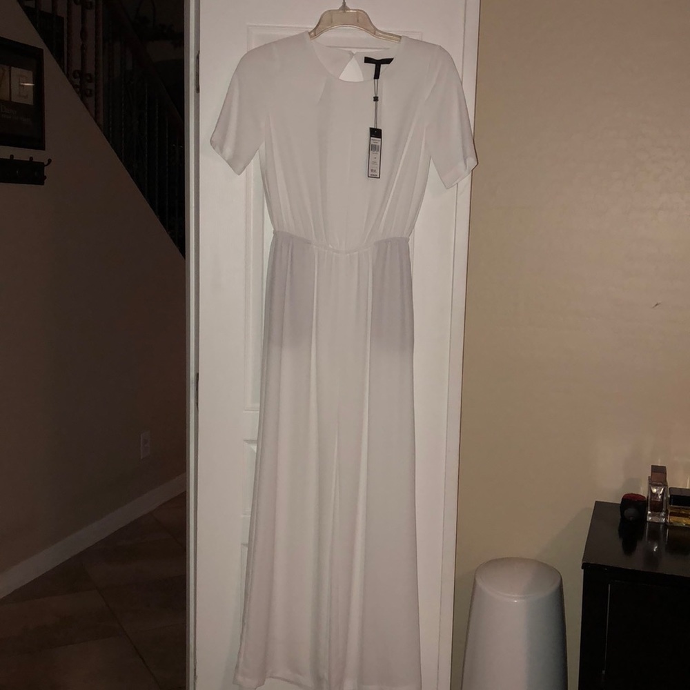 BCBG Maxazria White Backless Jumper